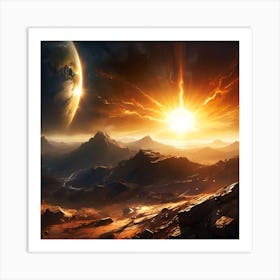 Sun Eath Art Print