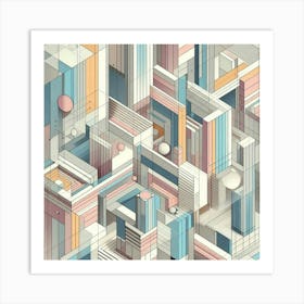 Abstract Cityscape 42 Art Print