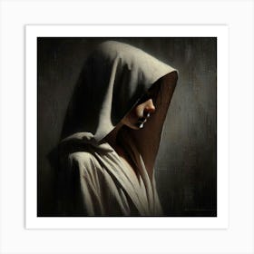 Woman In A Hood Art Print