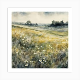 Field Of Daisies Art Print