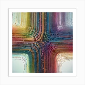 Abstract Abstract Cross Art Print