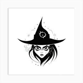 Witch In A Hat Art Print