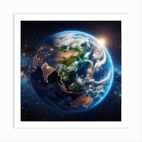 Earth From Space 1 Art Print