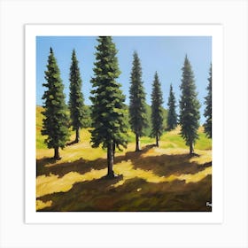 Spruce Trees Forest Art Print