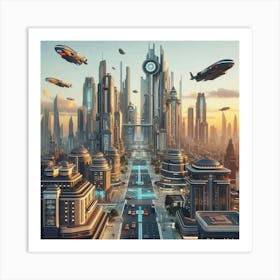 Futuristic Cityscape 16 Art Print