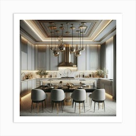 Dining Room Interior Design Art Print