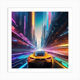 Futuristic Car 52 Art Print