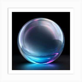 Transparent Reflective Glossy Polished Beveled Smooth Sleek Minimalistic Branding Depth D (6) Art Print