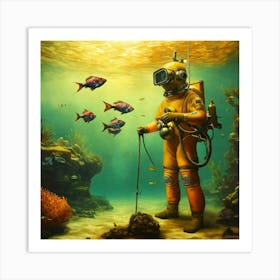 Scuba Diver 2 Art Print