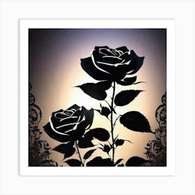 Black Roses 5 Art Print