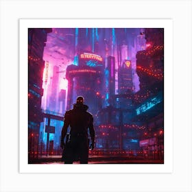 Cyberpunk City Art Print