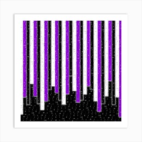 Purple Barcodes Art Print