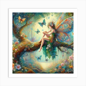 Fairy In The Forest 42 Art Print