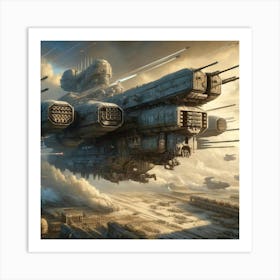 Sky Fortress Emberheart Command Center Art Print