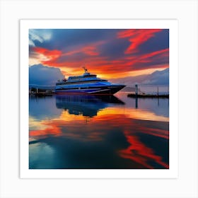 Sunset Cruise Ship 23 Art Print