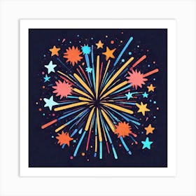 Fireworks In The Sky 10 Art Print