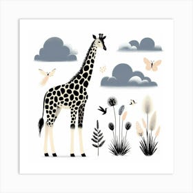 Illustration Giraffe 2 Art Print