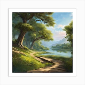 Path In The Woods 7 Art Print