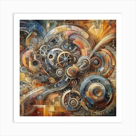 Gears And Gears Art Print