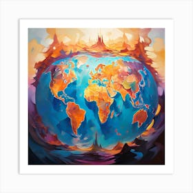 World In Flames Art Print