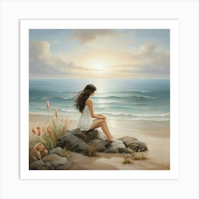 'The Beach' art print Art Print