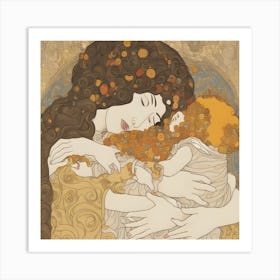 Klimt - Mother And Child Art Print