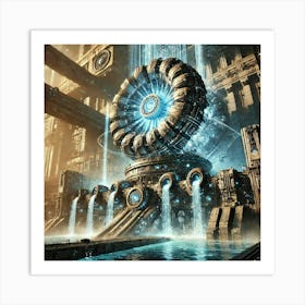 A High Tech, Sci Fi Scene Featuring The Cascade Co 1 Art Print