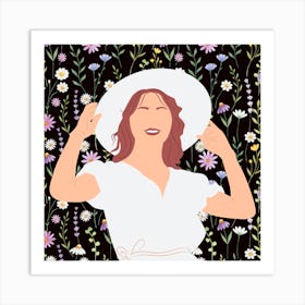 Flower Girl Poses (10) Art Print