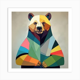 Cubism Art, Bear 1 Art Print