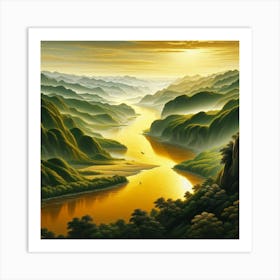 Chinese Landscape Painting 1 Art Print