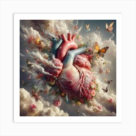 Heart In The Clouds Art Print