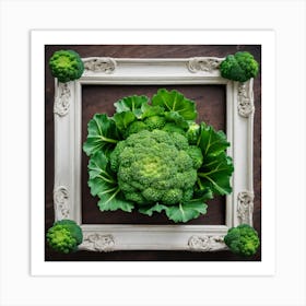 Broccoli In A Frame 21 Art Print