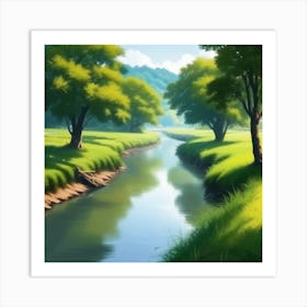 Landscape Painting 191 Art Print