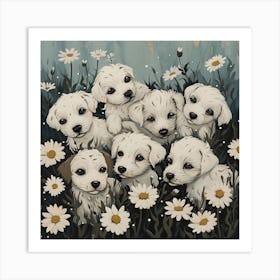 Puppies Fairycore Painting 3 Art Print