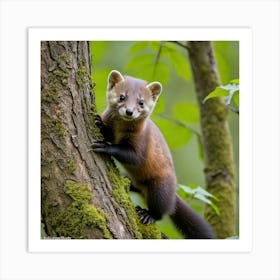 Fox in forest Art Print