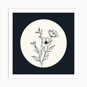 Flowers In A Circle 1 Art Print