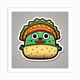 Taco Sticker 4 Art Print