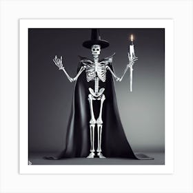 Skeleton Witch Art Print