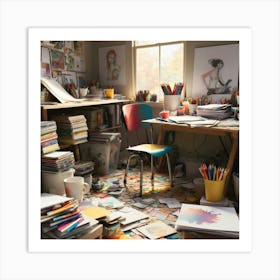 Messy Studio 1 Art Print