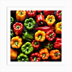 Colorful Peppers 15 Art Print