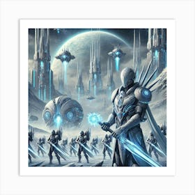 A Detailed Science Fiction Depiction Of The Urania Art Print