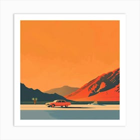 Desert Road Art Print