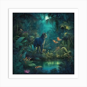 A Mysterious Jungle Night 1 Art Print