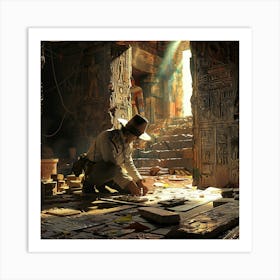 recent discovery for Egyptian treasures - ancient Egyptians & pharaohs Art Print