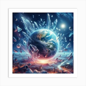 Earth In Space 24 Art Print