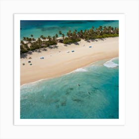 Aerial View Of A Beach 1 Art Print