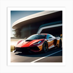 red sports car Art Print