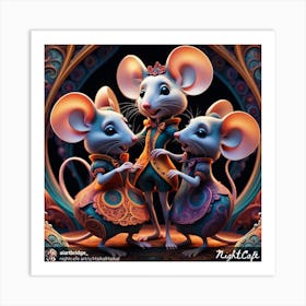 Three Mice Art Print