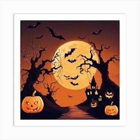 Halloween Pumpkins 2 Art Print