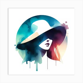 Woman In Hat 1 Art Print